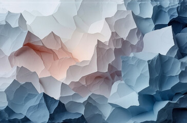 Wall Mural - abstract layered geometric texture in muted cool tones. soft light from the center creates depth and