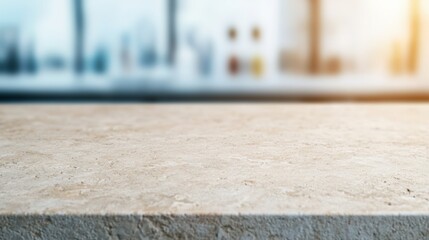 Poster - Textured stone surface with blurred biohacking lab background