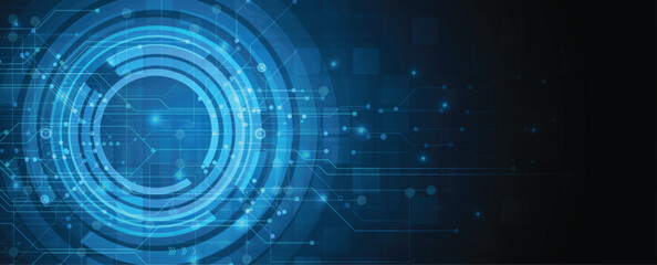 Poster - Circuit abstract background for science and business presentation