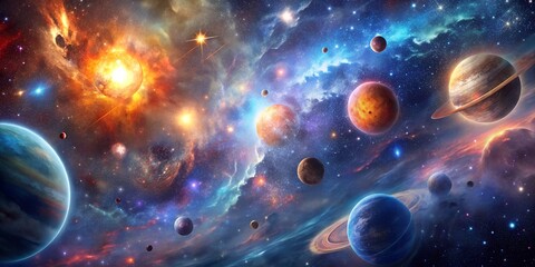 Wall Mural - Universe nebula stars space