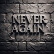 © Oleh - Engraved Never Again Message in Rock