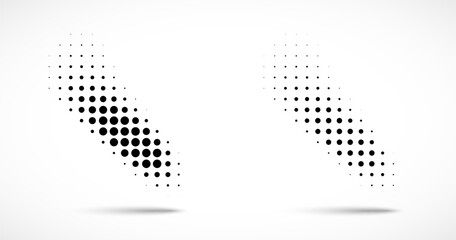 Wall Mural - halftone vector dots curved gradient pattern background. curve dotted spots using halftone circle do