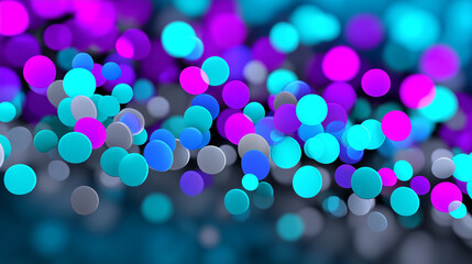 Wall Mural - colorful bokeh light spheres floating in abstract space