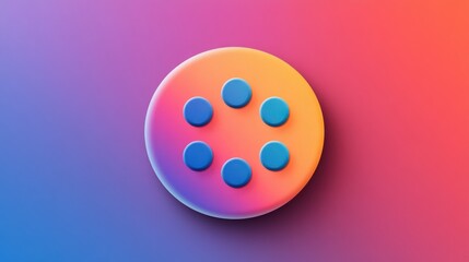 Vibrant circular loading animation.