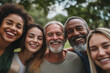 © Ayu - Happy Diverse Group Of Friends Smiling Outdoors In A Park