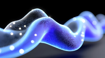 Wall Mural - abstract light three-dimensional luminous particles technology sense kv main visual background