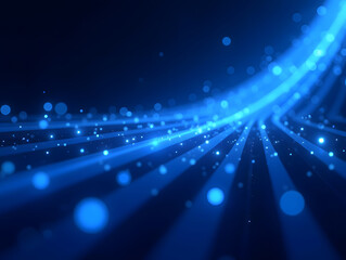 Wall Mural - abstract light three-dimensional luminous particles technology sense kv main visual background