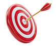 © PNGuin Studio - Perfect shot on classic round target, isolated on transparent cutout background
