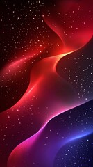 Wall Mural - Abstract, vibrant, glowing, cosmic, fluid, light, patterns, cascading, through, space.