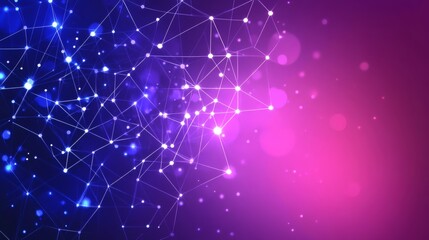 Wall Mural - abstract digital network design with vibrant color gradient.