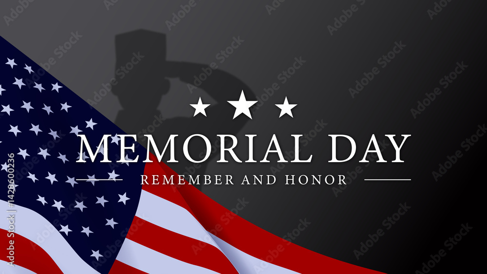 Memorial Day USA Flag Background Stock Photo | Adobe Stock