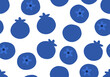 © Katsiaryna Hatsak - Seamless pattern with Blueberry, berry texture, backdrop for summer. National Blueberry Month