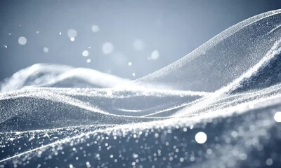 Wall Mural - abstract white background filled with gently glowing swirling particles creating an ethereal effect 