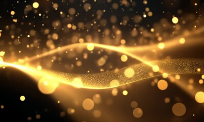 Wall Mural - soft glowing light illuminating floating dust particles against a dark dramatic backdrop made with g