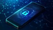 © sablengjago - Smartphone displaying a digital padlock, symbolizing mobile security and data protection.