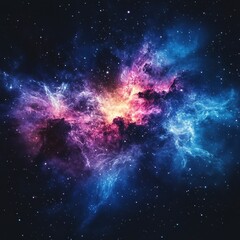 Wall Mural - discover vibrant colors and stunning details of a galactic nebula illuminated by cosmic energy in th