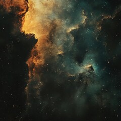 Wall Mural - vibrant galactic landscape featuring swirling clouds of gas and stars in a vast cosmic expanse with 