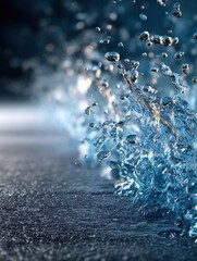 Aufkleber - Frozen Moment of Water Splash Showcasing Dynamic Detail and Shine in Vivid Clarity