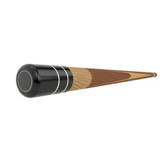Aufkleber - Classic Cue Stick Render, A 3d Model Of A Pool Cue, Perfect For Billiards Enthusiasts And Game Room Designs. The Detail In The Wrap Is Fully Visible. Isolated Against A White Background.