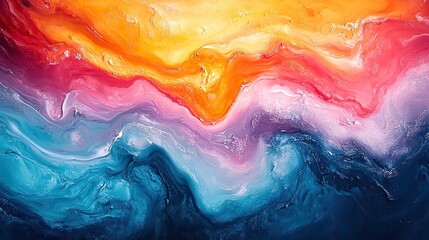 Wall Mural - creamy paint swirls on the canvas of an artist who captures emotions