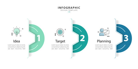 Poster - timeline creator infographic template. 3 step timeline journey, calendar flat simple infographics de