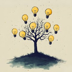 Wall Mural - blossoming ideas a tree of enlightenment