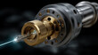 © Premium - Laser technology is showcased in this detailed image, featuring precision engineered component with metallic textures and intricate designs, highlighting its role in communication systems