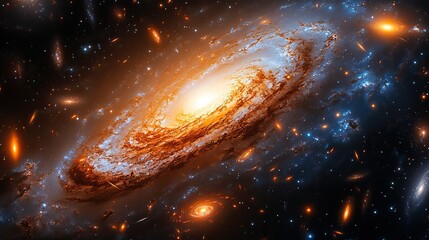 Wall Mural - the vast expanse of the universe filled with galaxies