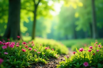 Wall Mural - abstract blurred nature scene, perfect for website design, graphic, element