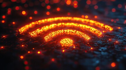 Wall Mural - wi-fi allows devices to connect to a network wirelessly