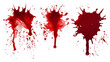 © tanzinaakter - set of blood stains isolated on white background PNG. GENERATIVE AI