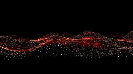 Abstract digital wave of particles flows across a dark background, symbolizing futuristic technology, data movement, AI intelligence, and the interconnected fabric of modern communication systems.

