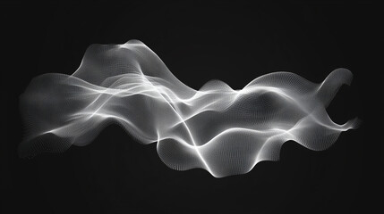 Abstract digital wave of particles flows across a dark background, symbolizing futuristic technology, data movement, AI intelligence, and the interconnected fabric of modern communication systems.

