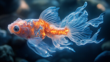 Wall Mural - fish, abstract desktop background 