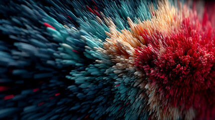Wall Mural - abstract red, pink, and blue energy burst fills the entire background, symbolizing speed, motion, an