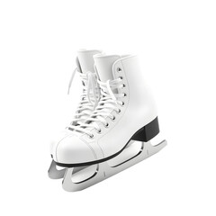 Fototapete - Sharp Ice Skates Ready For Winter. Blades Gleaming, Perfectly Isolated. Great For Sports, Recreation, And Cold Weather Designs. A Classic Image.