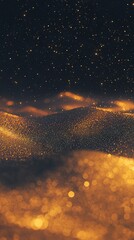 Wall Mural - a sharp image of a star-studded night sky above a majestic mountain and tranquil water below