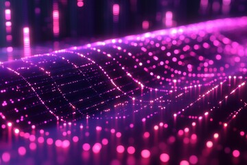 Poster - Abstract Background with Purple Lights