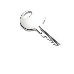 Fototapete - Shiny Chrome Key, Polished And Gleaming. 3d Rendered Key With A Reflective Surface. Security Concept, Access, And Control For Digital And Physical Worlds. A Simple Symbol Of Solutions.
