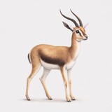 Illustration of a Gazelle on White Background