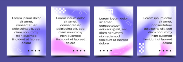 Wall Mural - quote gradient abstract social media post template design