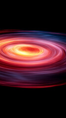 Wall Mural - glowing round illuminated lines with motion blur represent futuristic speed connectivity and infinit