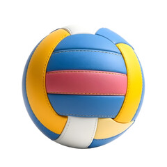 Fototapete - Durable Volleyball Design, Colorful Stitching, A Perfect Render For Sport. Clear Product Shot, Ideal For Advertising. Athletic Equipment Illustration On White. A Robust, Colorful Ball.