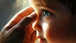 © Chotijah - Close-up portrait of a child's face, bathed in soft light.