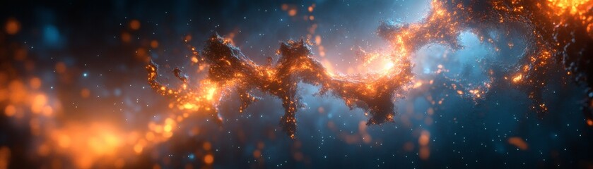 Wall Mural - A mesmerizing view of the galaxy filled with vibrant stars and cosmic dust, showcasing a dazzling celestial display