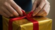 © lara - Wrapping Gift with Red Ribbon (Photo)