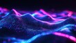© kuuro - A mesmerizing abstract representation of vibrant waves formed by glowing particles. creating a dynamic visual experience in a digital landscape with a futuristic ambiance