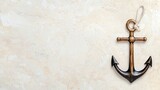 Rustic Anchor on Beige Surface