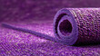 © Photo Graphic Stock - Purple yoga mat rolled on textured surface copy space