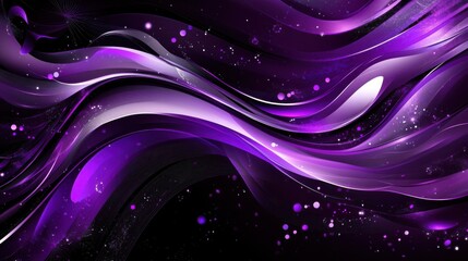 Wall Mural - A dynamic purple abstract background represents business themes with modern design elements. Dynamic purple abstract business background. Purple abstract waves on dark background.